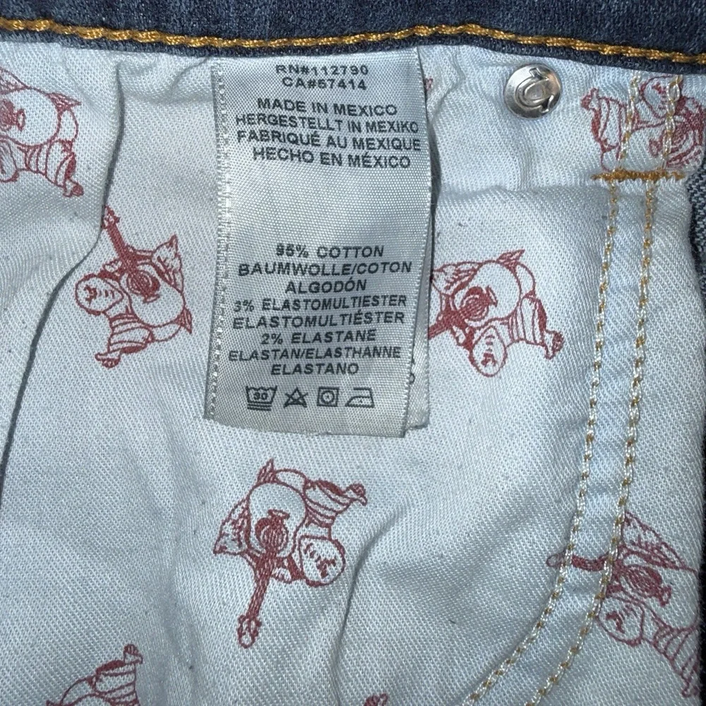 Men's True Religion Ricky Relaxed Straight Jeans Blue Size 38